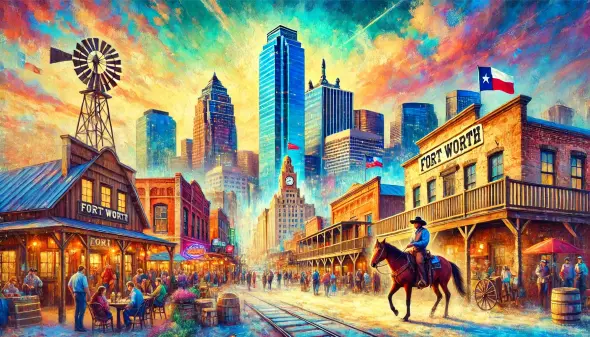 This image illustrates Fort Worth, Texas.