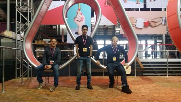 Marcus Rader, Saber Kordenstanchi and Mikko Nurminen at the Paris Airbnb Open in 2016