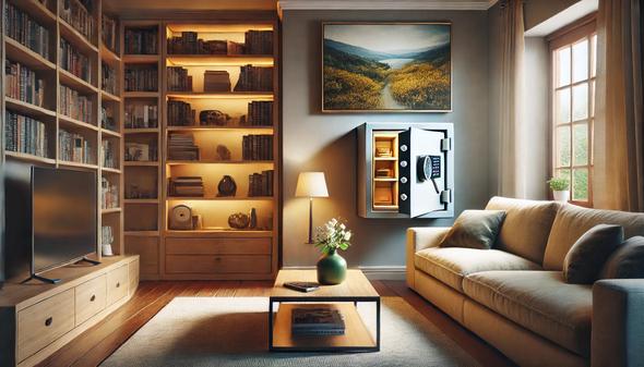 Illustrating a safe to highlight the importance of safeguarding valuables to prevent theft and ensure a secure Airbnb experience for both hosts and guests.