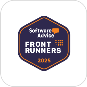 Badge de prix Software Advice Front Runner 2025 - Excellence du logiciel de gestion immobilière Hostaway
